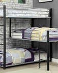 Aubrey Triple Twin Metal Bunk Bed with Modular Corner Design