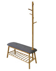 Contemporary Bamboo Shoe Storage Bench
