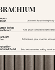 Brachium Luxury Upholstered Platform Bed
