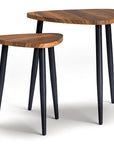 Natural Wooden Triangle Rounded Corner Table(Including 2-sizes Tables)