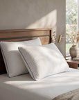 Aeris Memory Foam Pillow, Set of 2 Bed Pillows with Removable Cover and Pressure-Relieving Support by FOA
