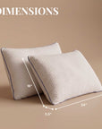Aeris Memory Foam Pillow, Set of 2 Bed Pillows with Removable Cover and Pressure-Relieving Support by FOA
