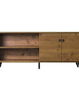 Mid-Century Modern Walnut TV Stand (Light Brown)