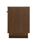 Mid-Century Modern Walnut TV Stand (Dark Brown)