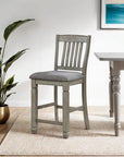 Transitional Counter Height Chairs (2 per pack) - Gray / Light Gray