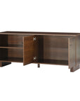 Mid-Century Modern Walnut TV Stand (Dark Brown)
