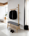 Contemporary Bamboo Shoe Storage Bench