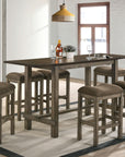 Counter Height Stools with Light Chestnut Finish (Set of 2)