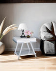 Contemporary Square Modern White End Table