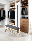 Contemporary Bamboo Shoe Storage Bench