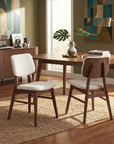 Umbria Mid-Century Modern Dining Chairs, Set of 2