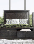 Argyros Rustic V-Pattern Platform Storage Bed
