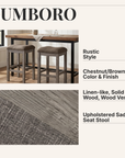 Gumboro Rustic Counter Height Stools, Set of 2