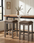 Gumboro Rustic Counter Height Stools, Set of 2