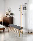 Contemporary Bamboo Shoe Storage Bench
