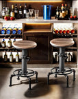 Industrial Counter Height Swivel Bar Chairs(2 Packs)