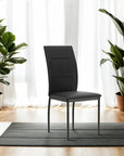 Black Contemporary Dining Chairs (2-Pack)
