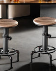 Industrial Counter Height Swivel Bar Chairs(2 Packs)