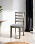 Rustic Gray Sturdy Wood Side Chairs (2-packs)
