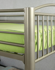 Lovia Modern Metal Twin-Over-Full Bunk Bed