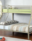 Lovia Modern Metal Twin-Over-Full Bunk Bed