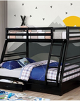 California Modern Bunk Bed - Twin/Twin or Twin/Full with Storage