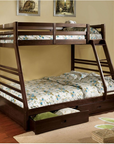 California Modern Bunk Bed - Twin/Twin or Twin/Full with Storage