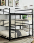 Carolyn Triple Twin or Full Metal Decker Bunk Bed