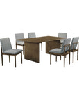 Kensford Mid-Century Modern Dining Set, 7 Pieces