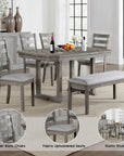 Valenza Rustic Dining Set, 6 Pieces
