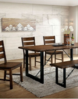 Dulce Rustic Industrial Farmhouse 6-Piece Dining Room Set