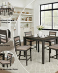Ragnold Transitional Dining Set, 5 Pieces