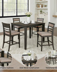 Ragnold Transitional Dining Set, 5 Pieces