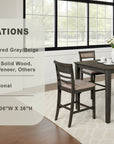 Ragnold Transitional Dining Set, 5 Pieces