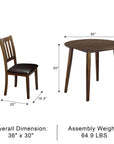 Ashmont Transitional Dining Table Set, 3 Pieces