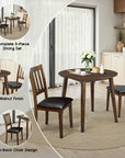 Ashmont Transitional Dining Table Set, 3 Pieces