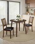 Ashmont Transitional Dining Table Set, 3 Pieces