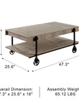 Bram Industrial Coffee Table