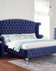 Alzir Elegant Luxury Tufted Velvet Platform Bed