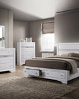 Chrissy Modern Silver Tone Accent 4-Piece Bedroom Set