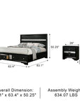 Livia Contemporary Bedroom Set, 5 Pieces