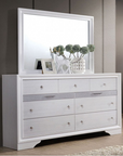 Chrissy Modern Silver Tone Accent 4-Piece Bedroom Set
