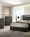 Camryn Modern 4-Piece Bedroom Set with LED Headboard