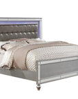 Vienna Contemporary Glam Silver 4-Piece Bedroom Set