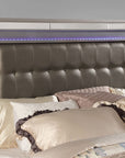 Vienna Contemporary Glam Silver 4-Piece Bedroom Set