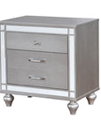 Vienna Contemporary Glam Silver 4-Piece Bedroom Set