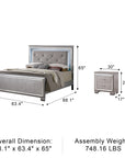 Allegra Contemporary Bedroom Set, 5 Pieces