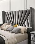 Vienzelle Hollywood-Inspired Vintage Wingback Upholstered Bed