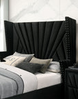 Vienzelle Hollywood-Inspired Vintage Wingback Upholstered Bed