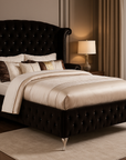 Alzir Elegant Luxury Tufted Velvet Platform Bed
